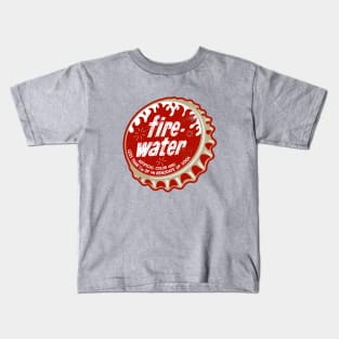 Vintage Fire Water Soda Bottlecap Kids T-Shirt